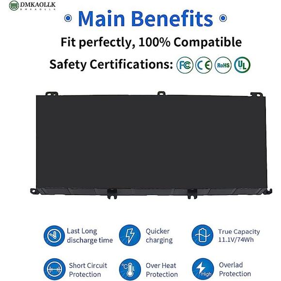 74WH 357F9 Laptop Battery for Dell Inspiron 15 7000 Gaming 15 7559 i7559 7557 - Picture 5 of 6